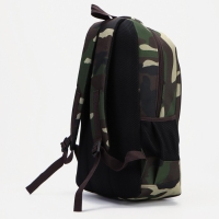Рюкзак туристический, 16 л, отдел на молнии, 3 наружных кармана, &laquo;ЗФТС&raquo;, цвет зелёный/камуфляж