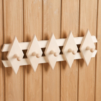 Вешалка "Ромбик" 5 крючков 45 х18см, липа "Добропаровъ" Вешалка "Ромбик" 5 крючков 45 х18см, липа "Добропаровъ"