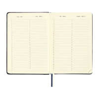 Ежедневник недатированный, A5, 136 листов, кожзам, deVENTE. Seattle, твердая обложка с поролоном, термотиснение, перфорация, ляссе, блок 70%, синий