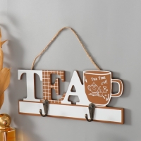 Крючки декоративные дерево "Время для чая" 14х9х3,5 см Крючки декоративные дерево "Время для чая" 14х9х3,5 см