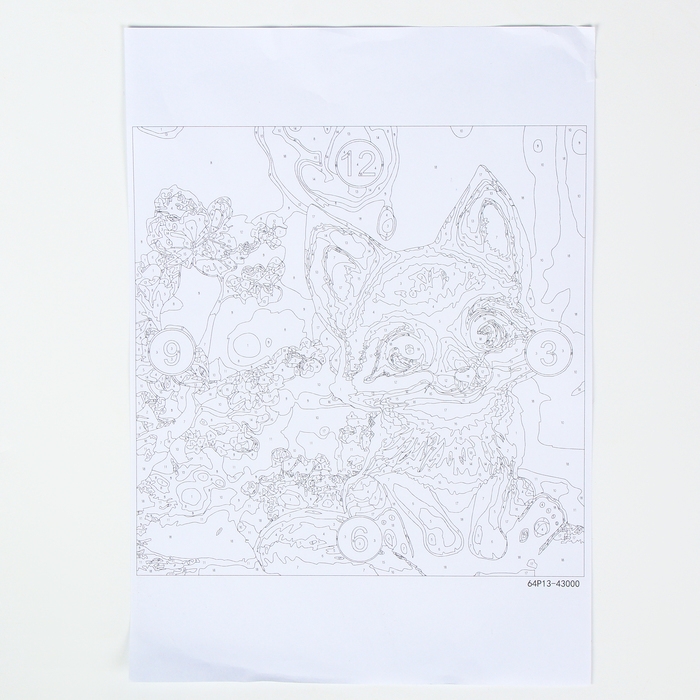 Роспись часов по номерам &laquo;Лисичка в лесу&raquo;, 30 х 30 см