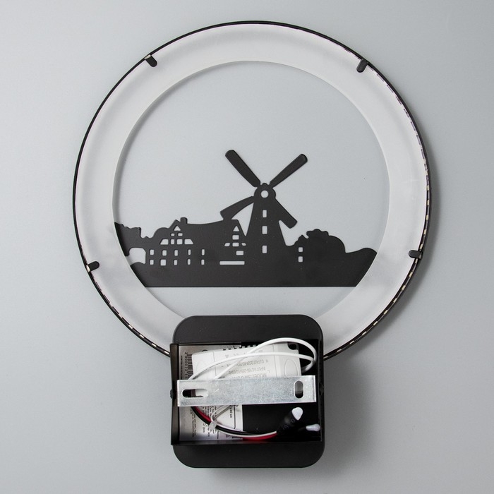 Бра 2496/1 LED 15Вт 4000К черный 24х24х30 см