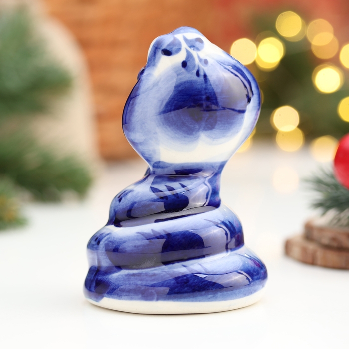 Сувенир символ года &laquo;Змея Милена&raquo;, гжель, 10х6.5 см