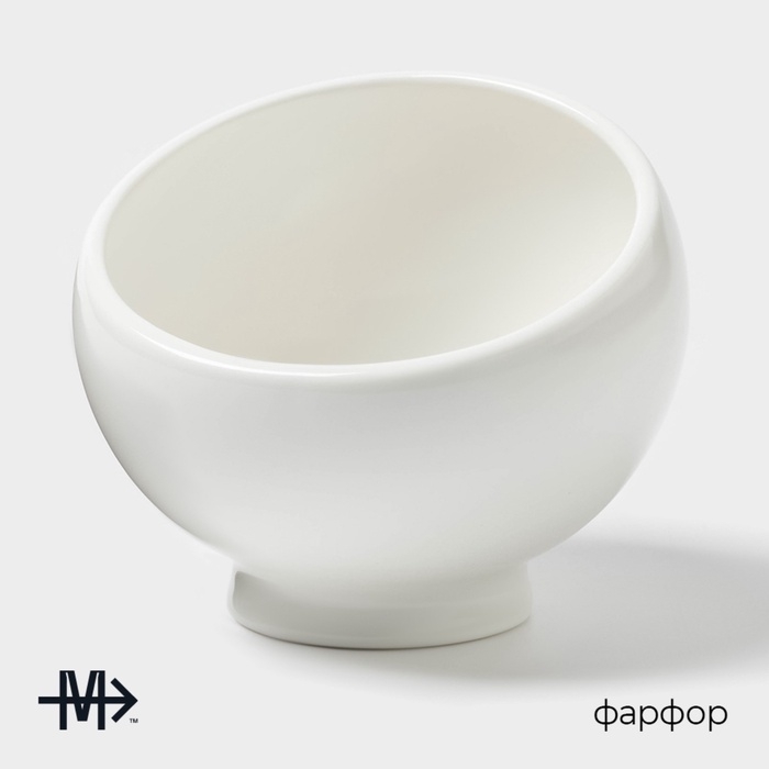 Сахарница Magistro OliveQueen, 360 мл, 12&times;10,5 см, фарфор, белая