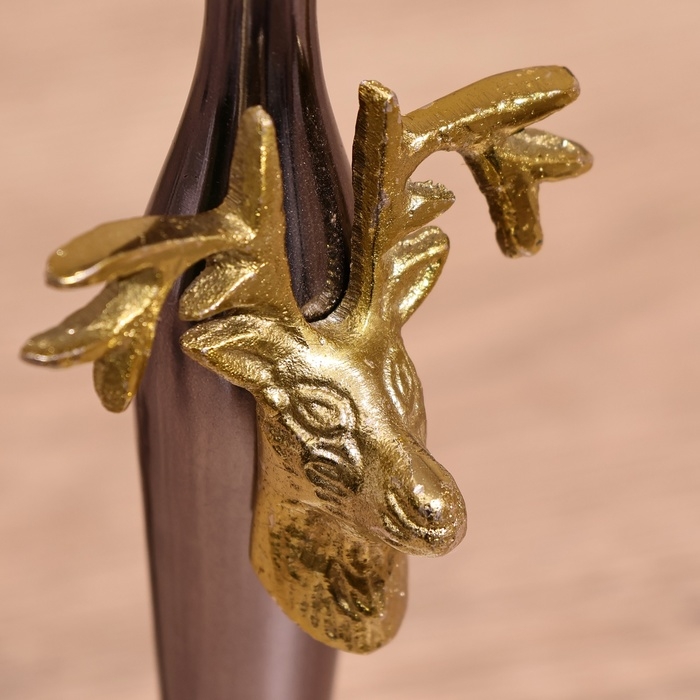 Подсвечник Подсвечник "Олень" 25 см, металл, мрамор