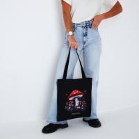 Сумка шопер &laquo;Расширяй горизонты&raquo;, 35х0.5х40 см, отд без молнии, без подклада, чёрная