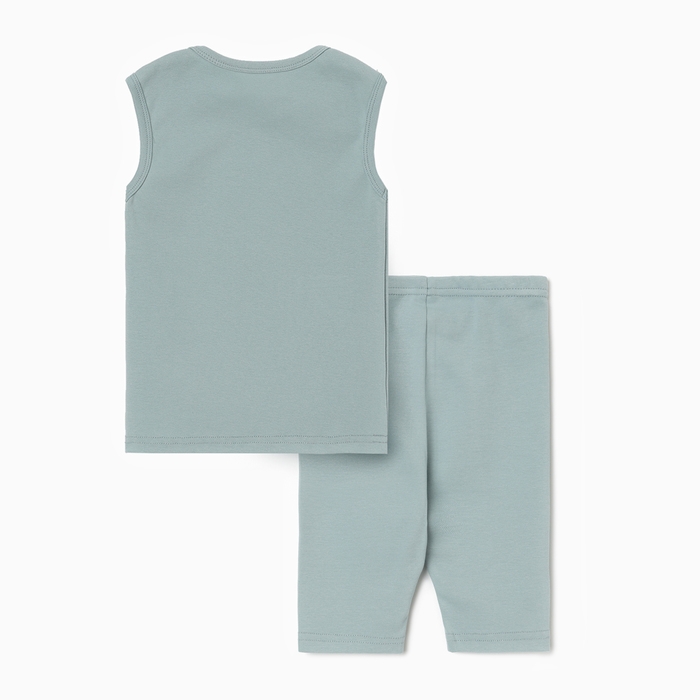 Комплект для девочки (майка и велосипедки) MINAKU, цвет голубой, рост 116 см Комплект для девочки (майка и велосипедки) MINAKU, цвет голубой, рост 116 см