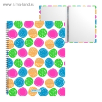 Папка А4 на спирали с 20 прозрачными вкладышами Buttons, тиснение - песок, толщина 550 мкм Папка А4 на спирали с 20 прозрачными вкладышами Buttons, тиснение - песок, толщина 550 мкм