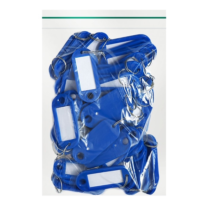 Набор брелоков для ключей, 50 штук, 53 мм, цвет синий Набор брелоков для ключей, 50 штук, 53 мм, цвет синий