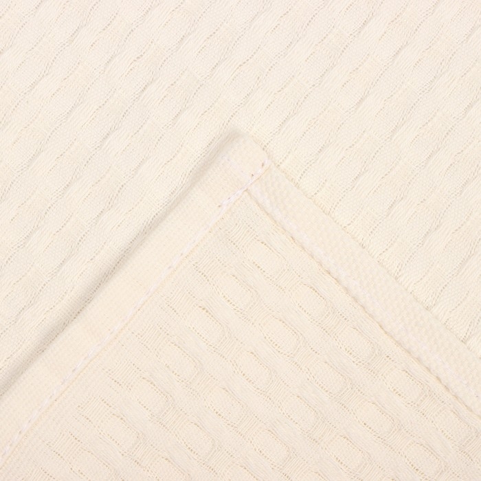 Полотенце "Доляна" цв. белый 35х60 см, 100% хл, крупная вафля 220 г/м2