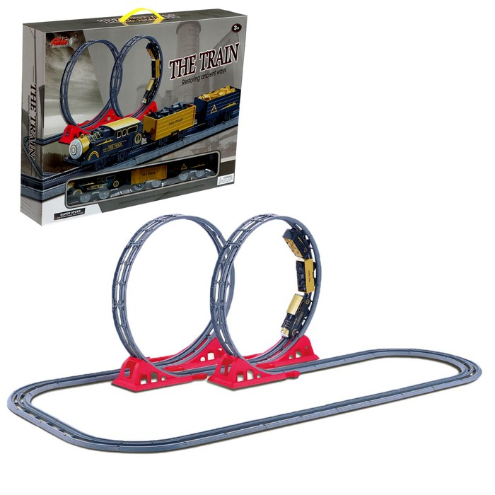 Железная дорога — трек «Мертвая петля», работает от батареек, звуковые эффекты Железная дорога — трек «Мертвая петля», работает от батареек, звуковые эффекты