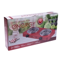 Плитка электрическая ENERGY EN-904B, 2000 Вт, 2 конфорки, чёрная Плитка электрическая ENERGY EN-904B, 2000 Вт, 2 конфорки, чёрная