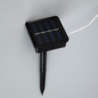 Гирлянда «Бахрома» 3 х 0.6 м, IP44, прозрачная нить, 114 LED, свечение мульти, 8 режимов, солнечная батарея Гирлянда «Бахрома» 3 х 0.6 м, IP44, прозрачная нить, 114 LED, свечение мульти, 8 режимов, солнечная батарея