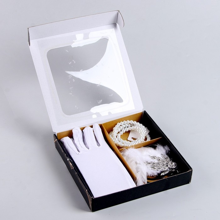 Карнавальный набор «Вечеринка»: повязка, бусы, перчатки, мундштук Карнавальный набор «Вечеринка»: повязка, бусы, перчатки, мундштук