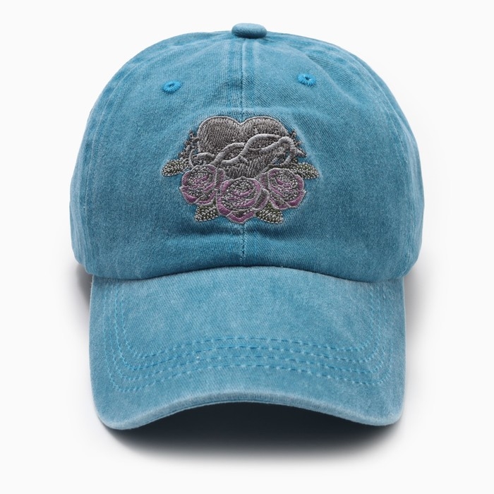Кепка женская "Сердце" MINAKU, цв. синий, р-р 58