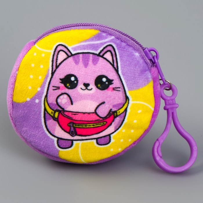 Кошелёк детский для девочки в шоубоксе &laquo;Зверюшки&raquo;, плюш, цвет МИКС