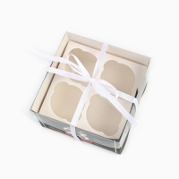 Коробка для капкейков, кондитерская упаковка, 4 ячейки &laquo;23 Февраля&raquo;, 16 х 16 х 10 см