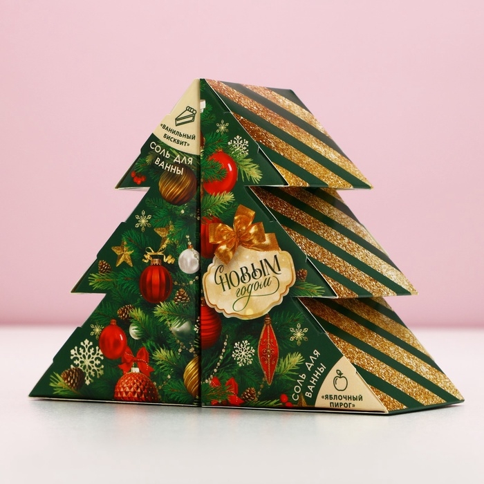 Подарочный набор косметики &laquo;С Новым Годом!&raquo;, соль для ванны, 2 х 150 г, ЧИСТОЕ СЧАСТЬЕ