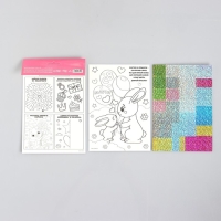 Аппликация стикерами на 8 марта форменная &laquo;Зайка&raquo;, набор для творчества