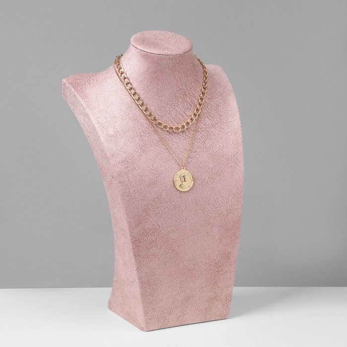 Бюст для украшений, 20,5&times;12&times;34 см, h=34см, цвет розовый