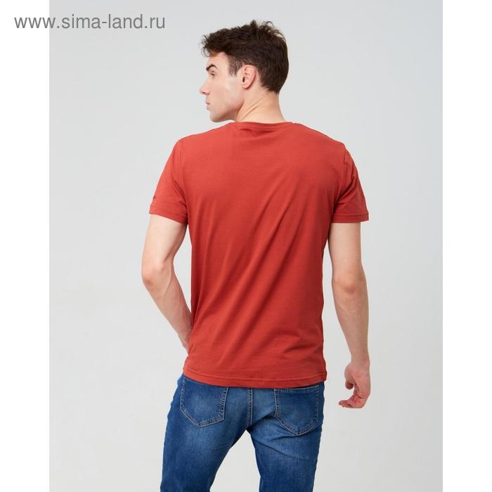 Футболка мужская KAFTAN E-ZONE, 46, кирпичный