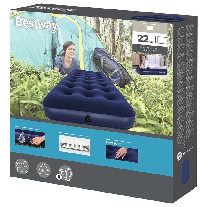 Матрас надувной Bestway Pavillo, 185×76×22 см, 67000 Матрас надувной Bestway Pavillo, 185×76×22 см, 67000