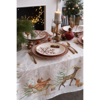 Скатерть новогодняя Этель "Christmas forest" Скатерть новогодняя 150*220 +/-3см с ГМВО, 100%хл, 190г/м2