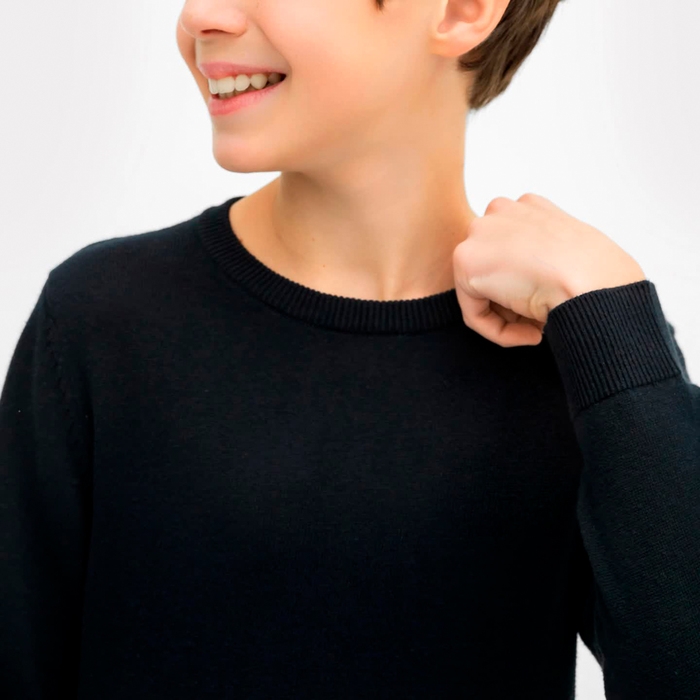 Джемпер для мальчика школьный, цвет тёмно-синий, рост 146 см