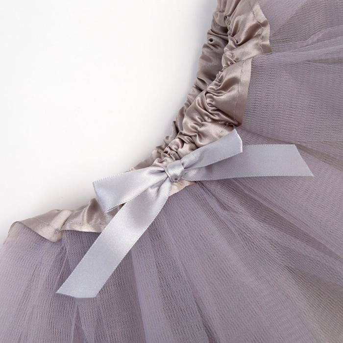 Набор Крошка Я: боди, юбка, повязка Shine, белый/серый, рост 80-86 см