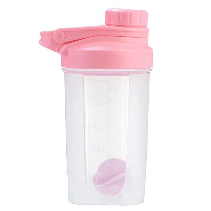 Шейкер, 500 мл, серия: Power, Шейкер, 500 мл, серия: Power, "Мастер К", 18.5 х 11 см, розовый