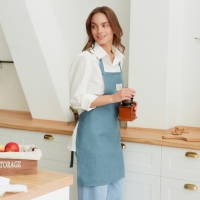 Фартук Этель ECO turquoise, 60х70см, 100% лён, 245 г/м2 Фартук Этель ECO turquoise, 60х70см, 100% лён, 245 г/м2