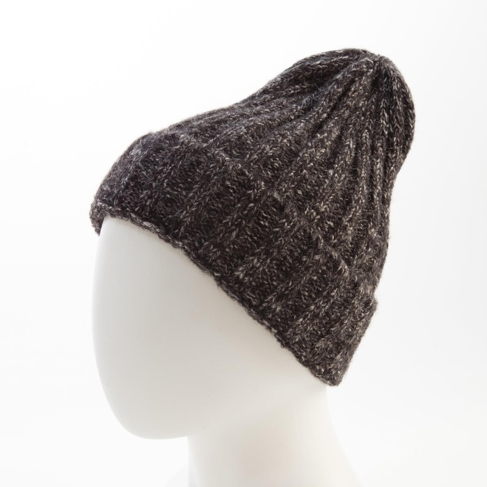 Шапка женская MINAKU с подворотом, размер 54-56, цвет черный Шапка женская MINAKU с подворотом, размер 54-56, цвет черный