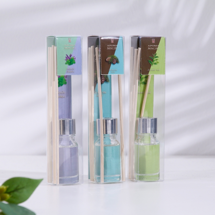 Набор диффузоров 3 шт по 10 мл "Розмарин, мята, сосна", "Богатство Аромата"