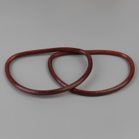 Ручки для сумки, 2 шт, бамбук, 17 &times; 13/15,5 &times; 11,5 см, цвет тёмно-коричневый