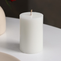 Свеча-цилиндр гладкая, 5х7,5 см, белая, 6 ч