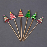 Новый год! Шпажки «Ёлочки», в наборе 6 шт. Новый год! Шпажки «Ёлочки», в наборе 6 шт.