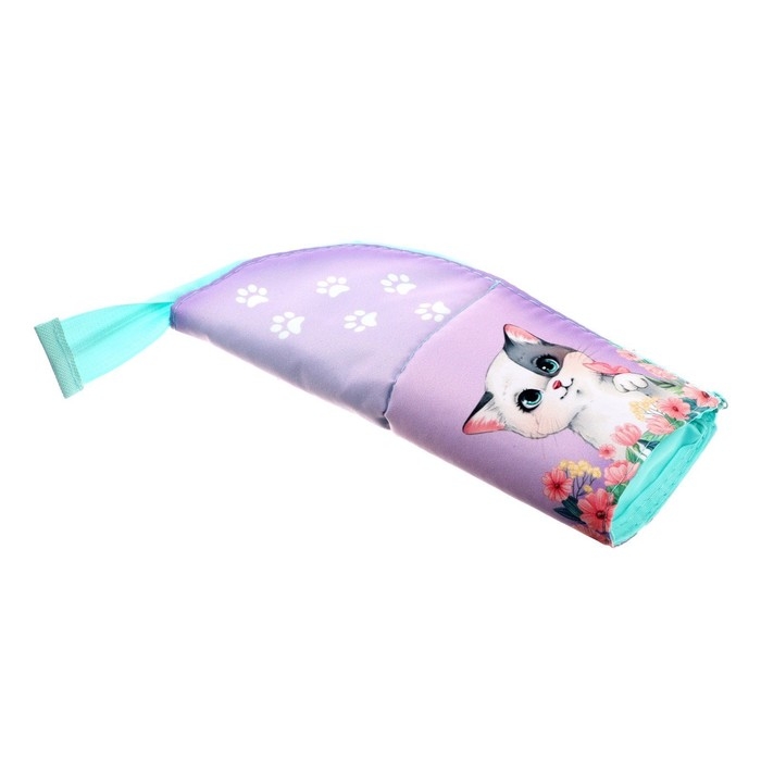 Пенал тубус-подставка, 85 х 210 х 65 мм, мягкий, тканевый, Calligrata, ПМО 12-20 Пенал тубус-подставка, 85 х 210 х 65 мм, мягкий, тканевый, Calligrata, ПМО 12-20 "Котик в цветах"