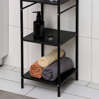 Стеллаж напольный шестиярусный, 29&times;29&times;158,5 см, цвет чёрный