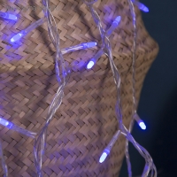 Гирлянда &laquo;Нить&raquo; 5 м с насадками &laquo;Игла&raquo;, IP20, прозрачная нить, 50 LED, свечение синее, 8 режимов, 220 В