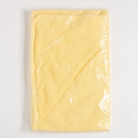 Полотенце уголок махровое Крошка Я 85х85 см, цвет светло-жёлтый, 100% хлопок, 320 г/м