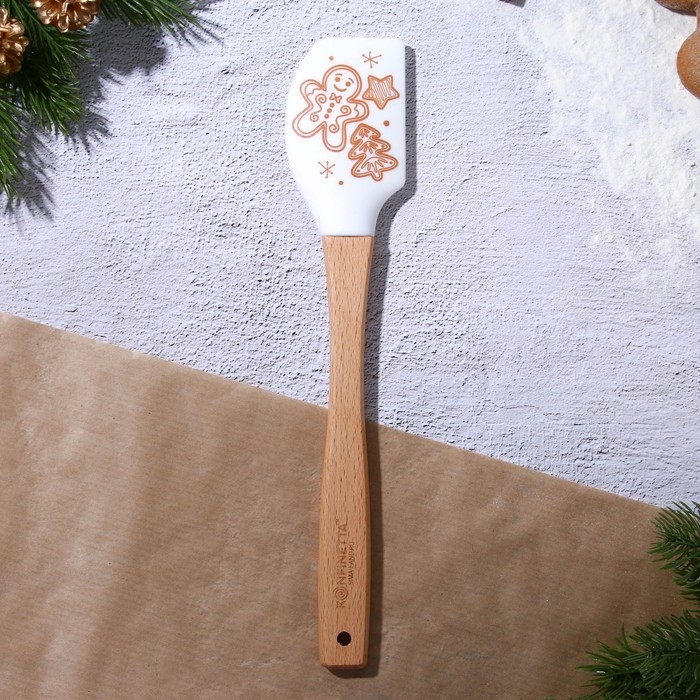 Новый год. Лопатка силиконовая &laquo;Печеньки&raquo;, 26 х 5 см