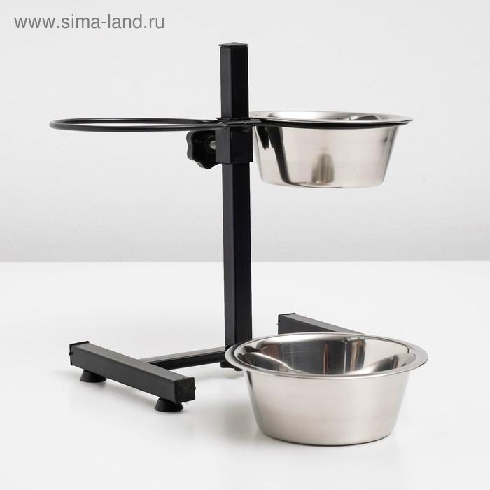 Регулируемая подставка 30 см с 2 мисками по 850 мл Регулируемая подставка 30 см с 2 мисками по 850 мл