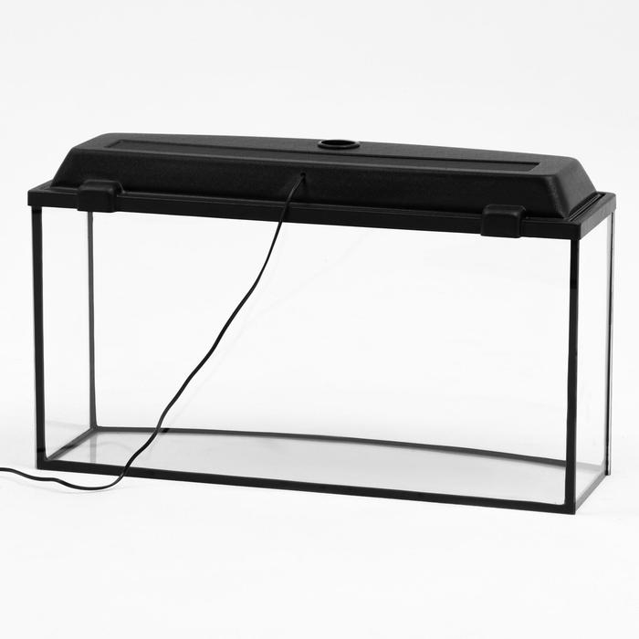 Аквариум Аквариум "Телевизор" с крышкой, 75 литров, 72,5 х 26,5 х 37/42 см, чёрный