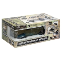 Джип металлический &laquo;Армия&raquo;, 1:24, открываются двери, капот, багажник, инерция, цвет зелёный