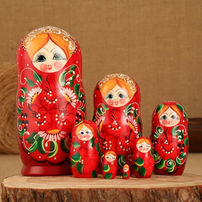 Матрёшка 7-ми кукольная Матрёшка 7-ми кукольная "Кира", 23-25см, ручная роспись.