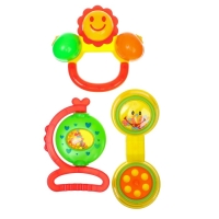 Набор погремушек &laquo;Маленькие радости&raquo;, 3 шт, цвет МИКС, Крошка