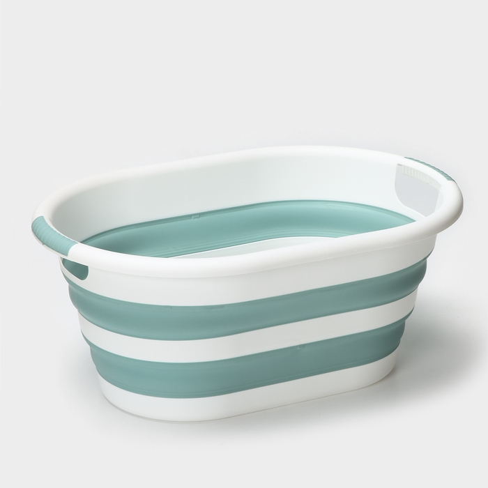 Таз складной &laquo;Флекс&raquo;, 17.5 л, 33.5&times;49&times;6.5 см, цвет морская волна