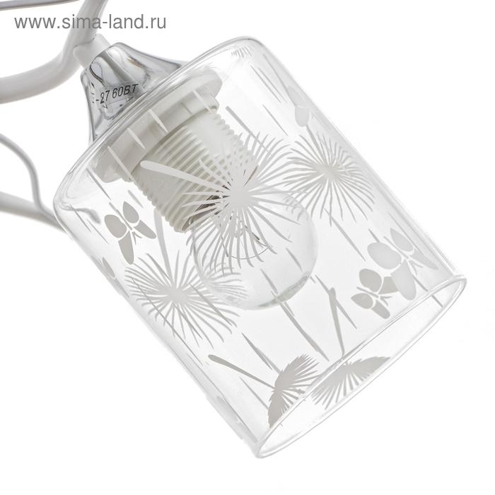 Люстра ГАЛЛОП 880531 3х60Вт Е27 белый матовый/хром