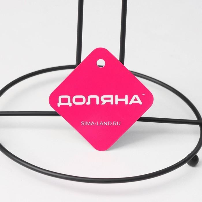 Подставка для кружек Доляна, на 6 предметов, 16&times;16&times;36,5 см, цвет чёрный