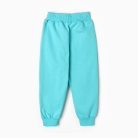Брюки спортивные для девочек, цвет бирюзовый, рост 98-104 см